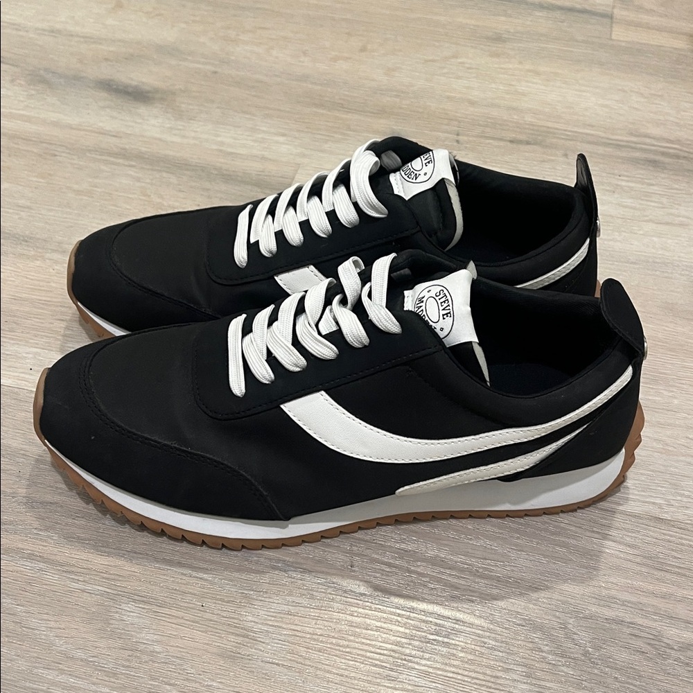 Steve Madden DENNEY Ladies Black Multi Sneakers 10 black white - Picture 9 of 9